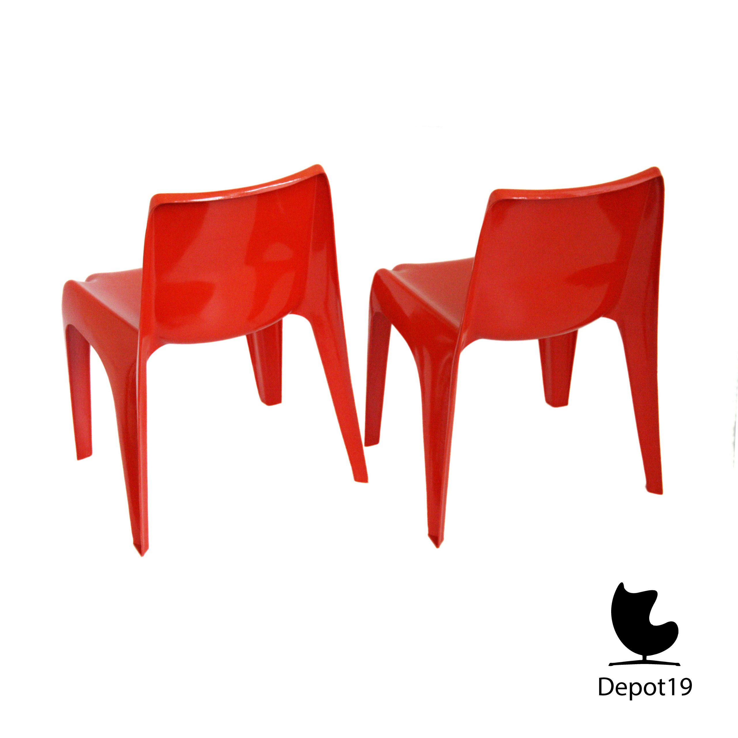 Helmut Batzner Bofinger BA1171 Rode stoel Origineel 1966 - Afbeelding 3