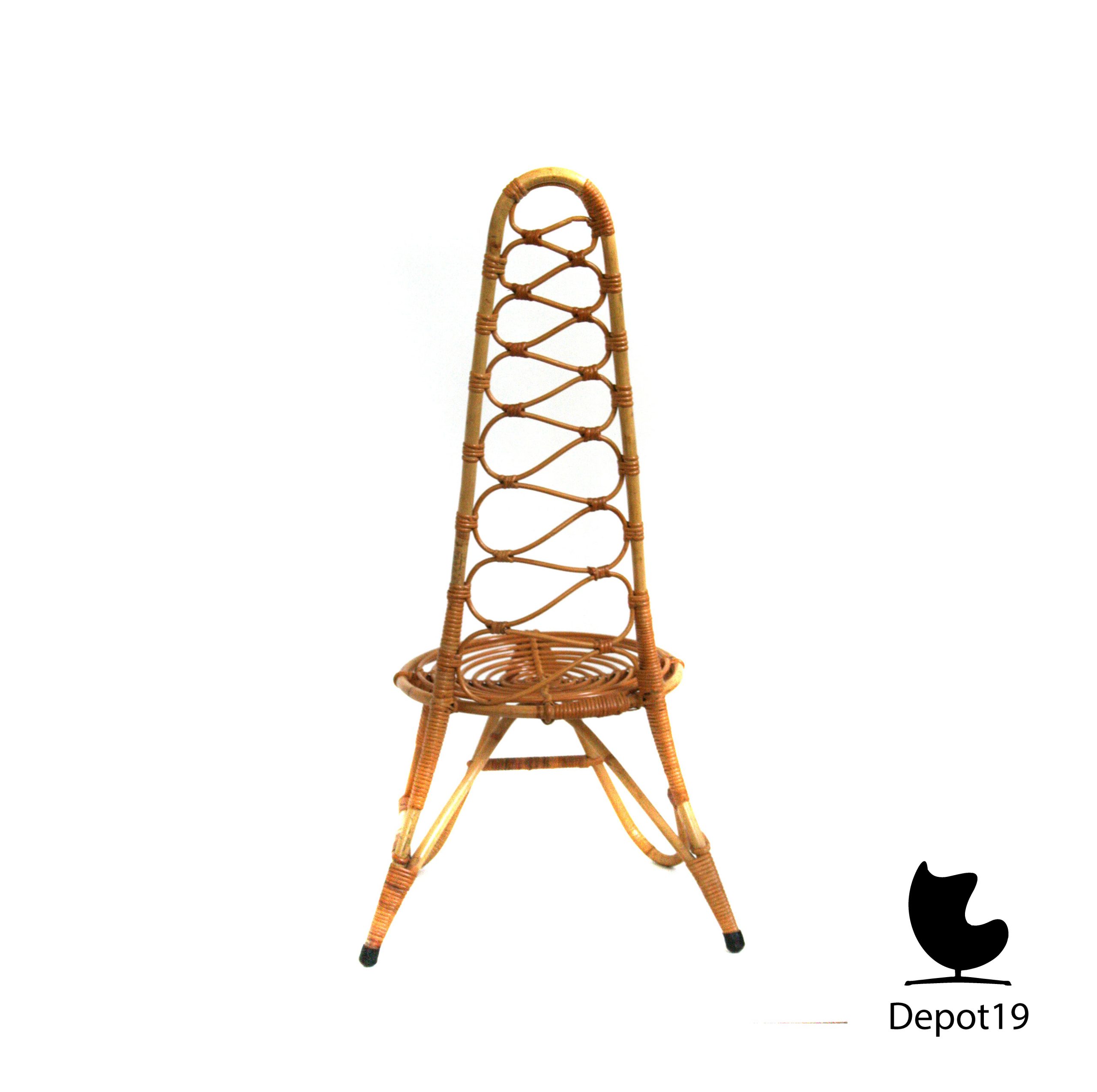 Hoekstra Teenbeat Rotan Stoel 1965 - Afbeelding 5