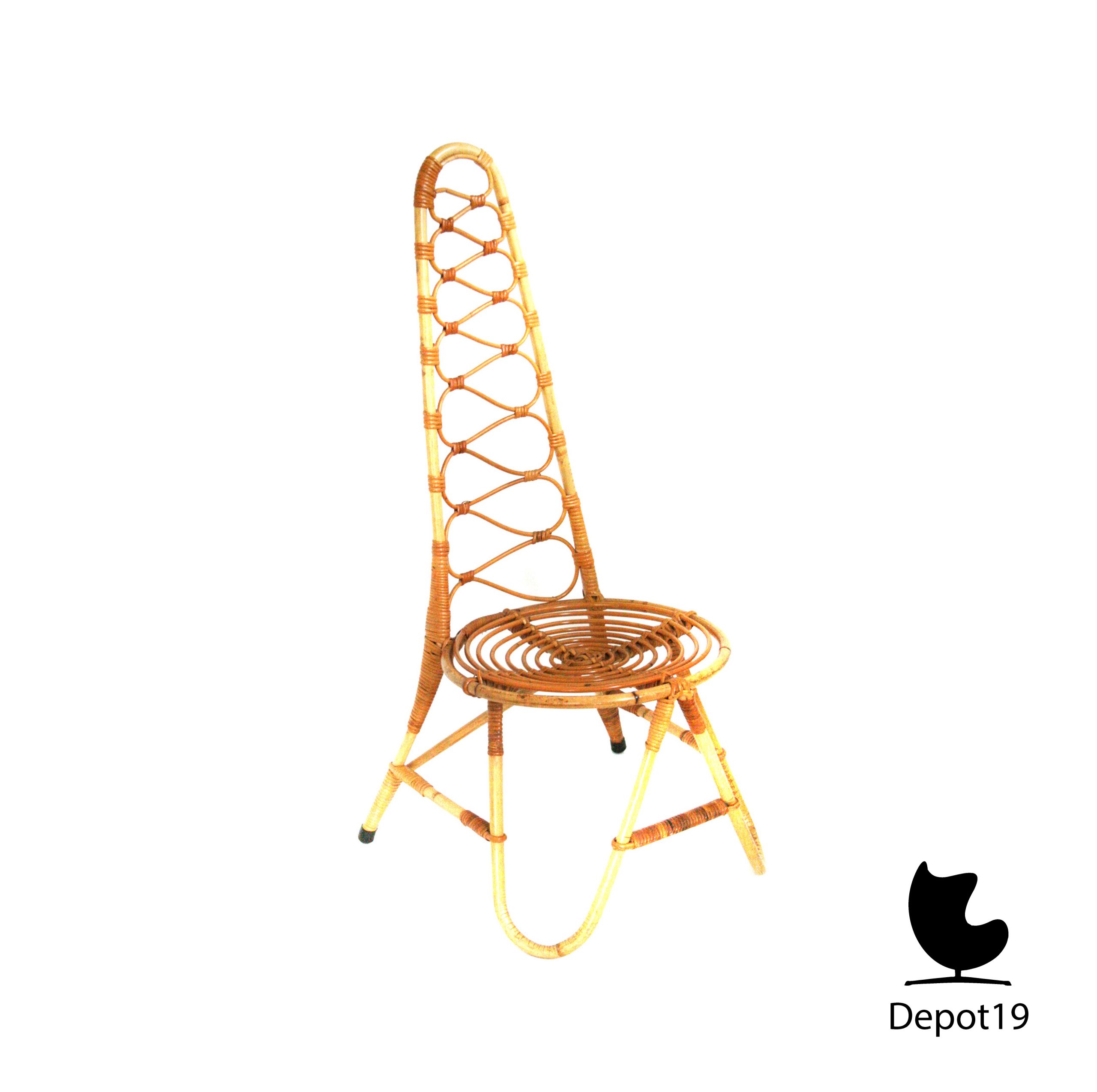 Hoekstra Teenbeat Rotan Stoel 1965 - Afbeelding 2