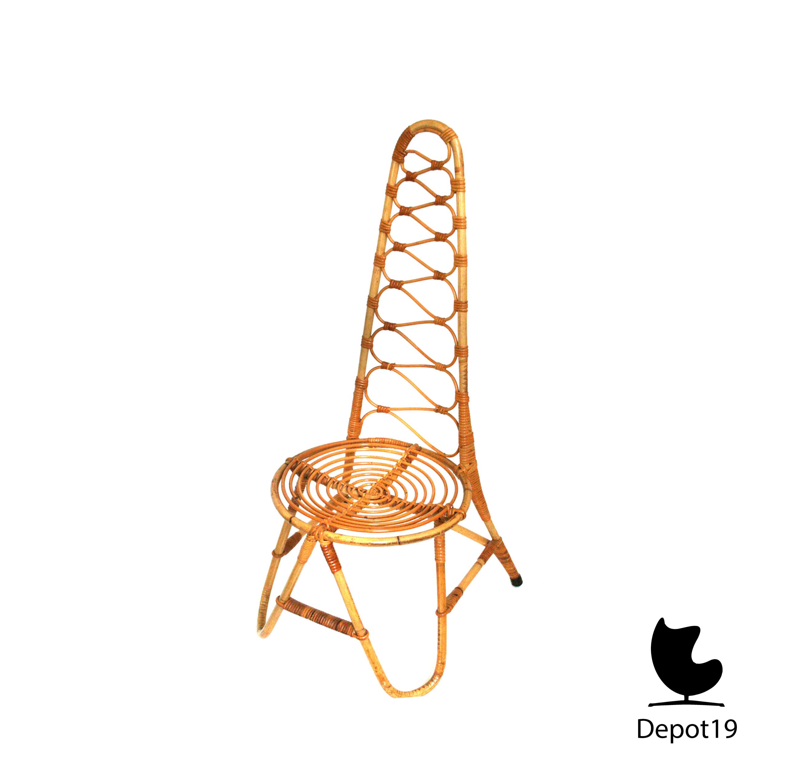 Hoekstra Teenbeat Rotan Stoel 1965 - Afbeelding 3