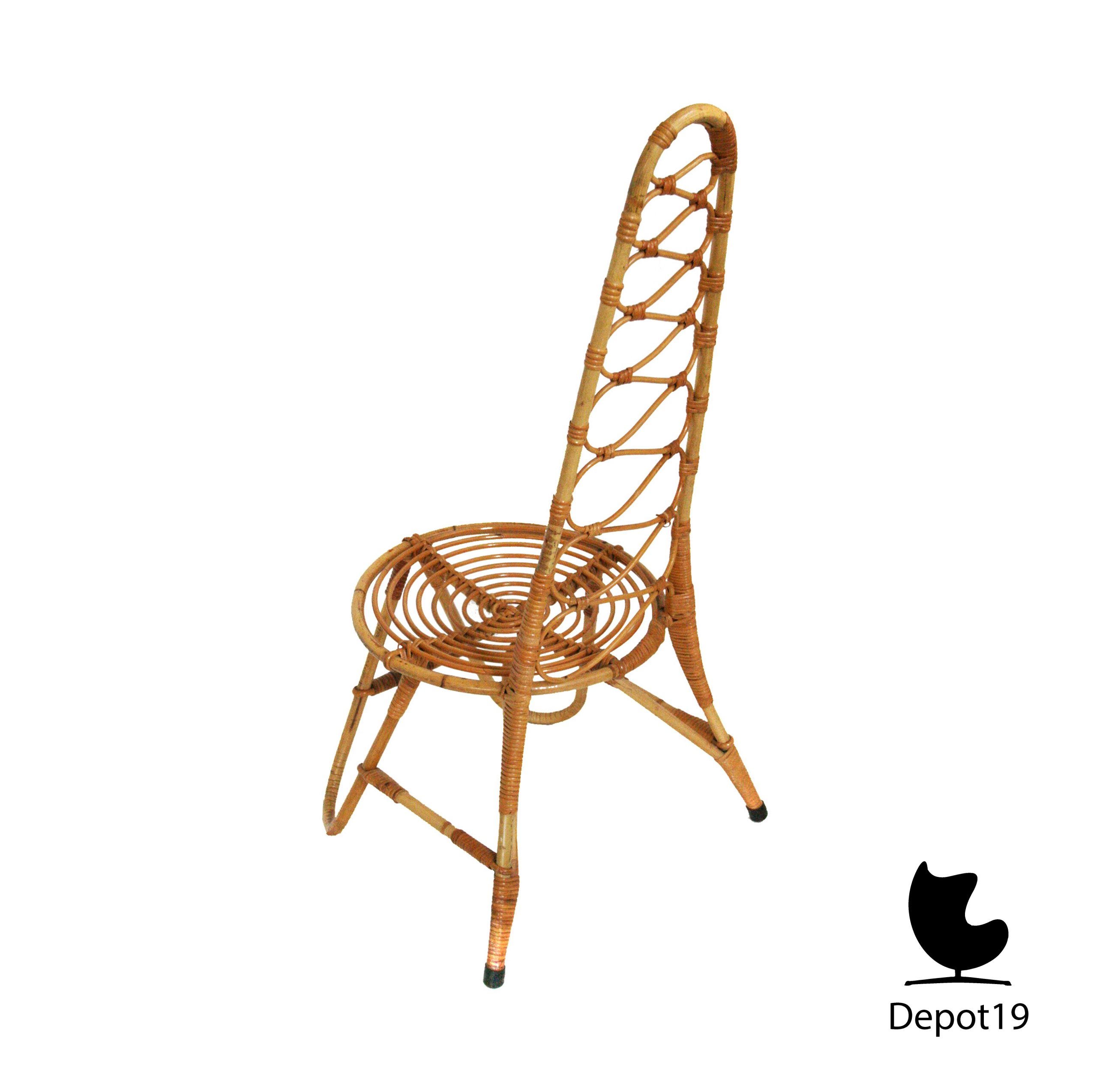 Hoekstra Teenbeat Rotan Stoel 1965 - Afbeelding 6