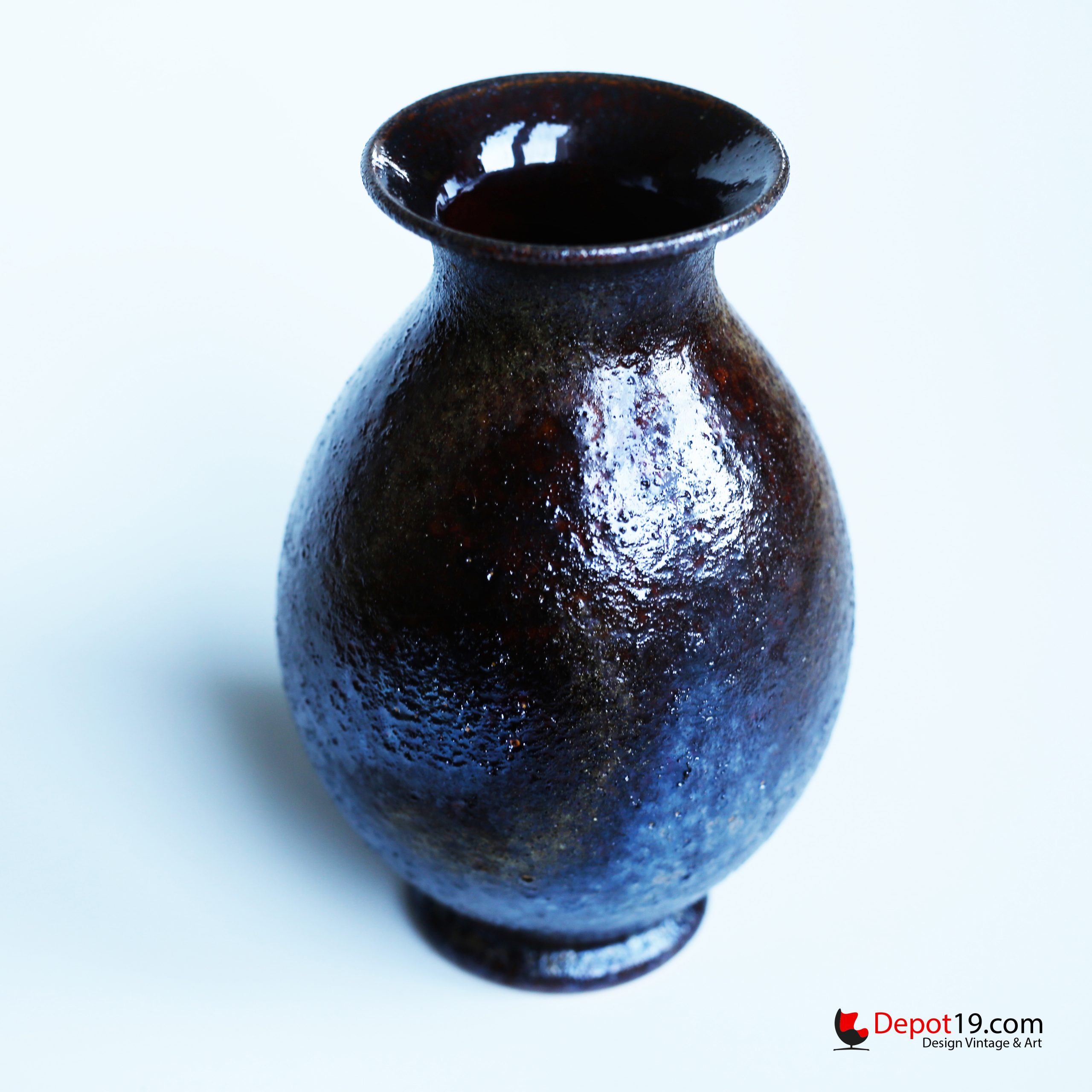 Keramiek vaas Scheurich Keramik West Duitsland Fat Lava 320-25 - Afbeelding 3