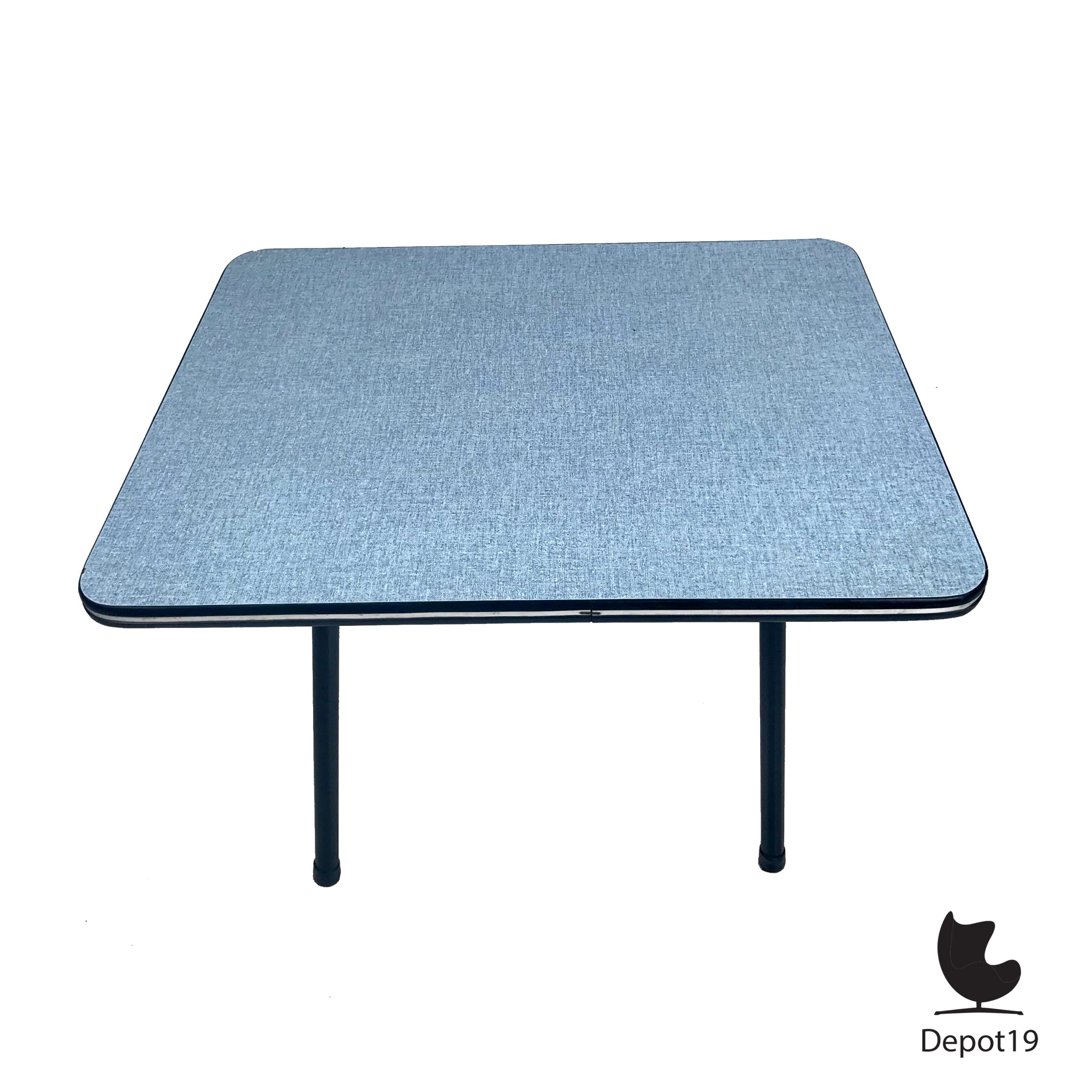 Blauw formica tafeltje 1950s - Afbeelding 2