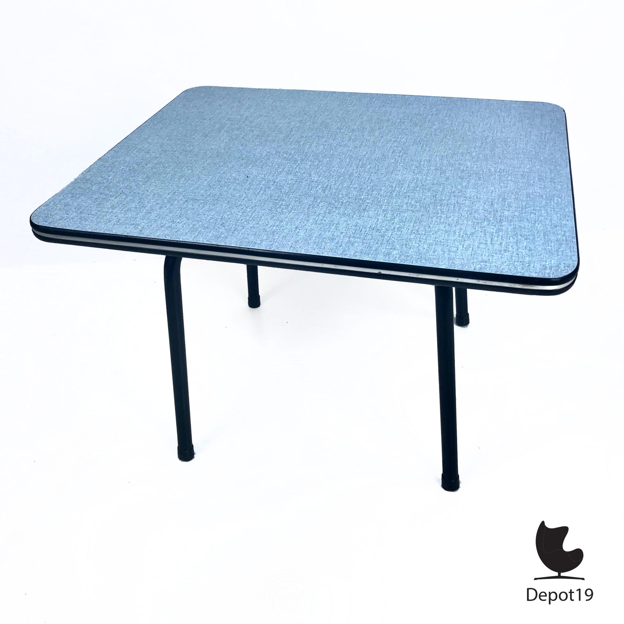 Blauw formica tafeltje 1950s - Afbeelding 4