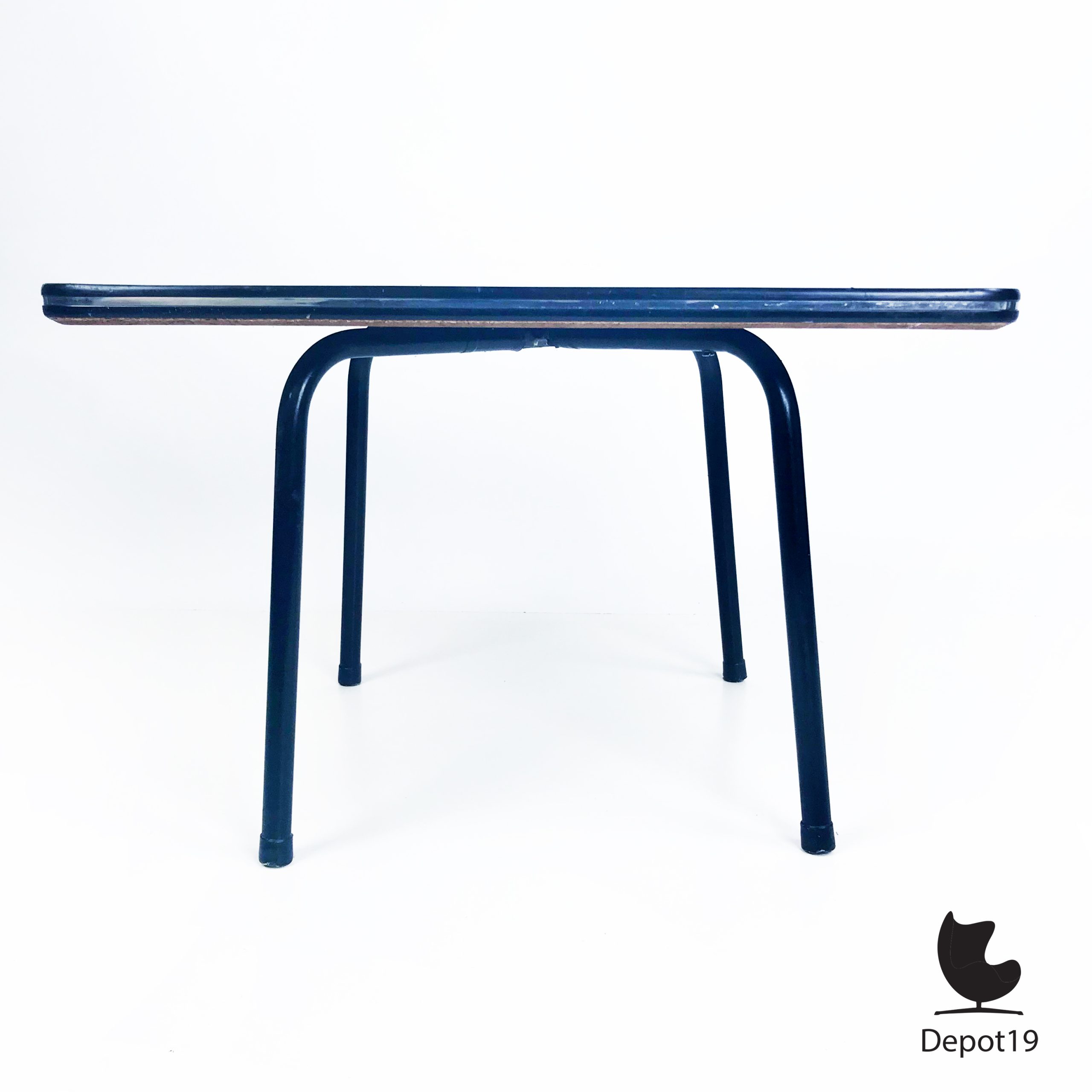 Blauw formica tafeltje 1950s - Afbeelding 3