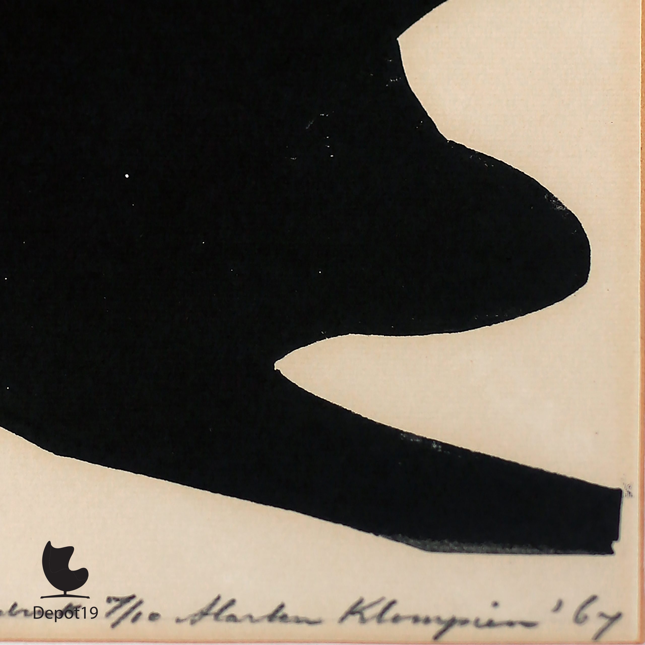 Marten Klompien Grafiek Boot aan de kade Druk 7/10 1967 - Afbeelding 4