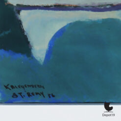 Karel Bleijenberg Landschap bij St Rémy de Provence gouache op papier 1956 signature