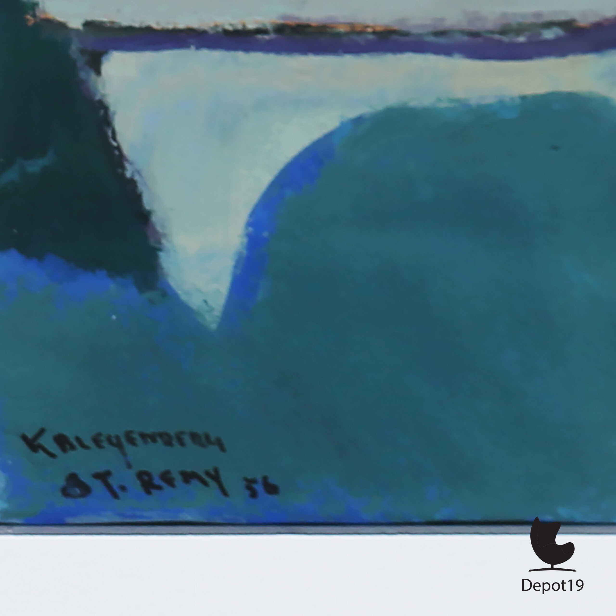 Karel Bleijenberg Landschap bij St Rémy de Provence gouache op papier 1956 signature