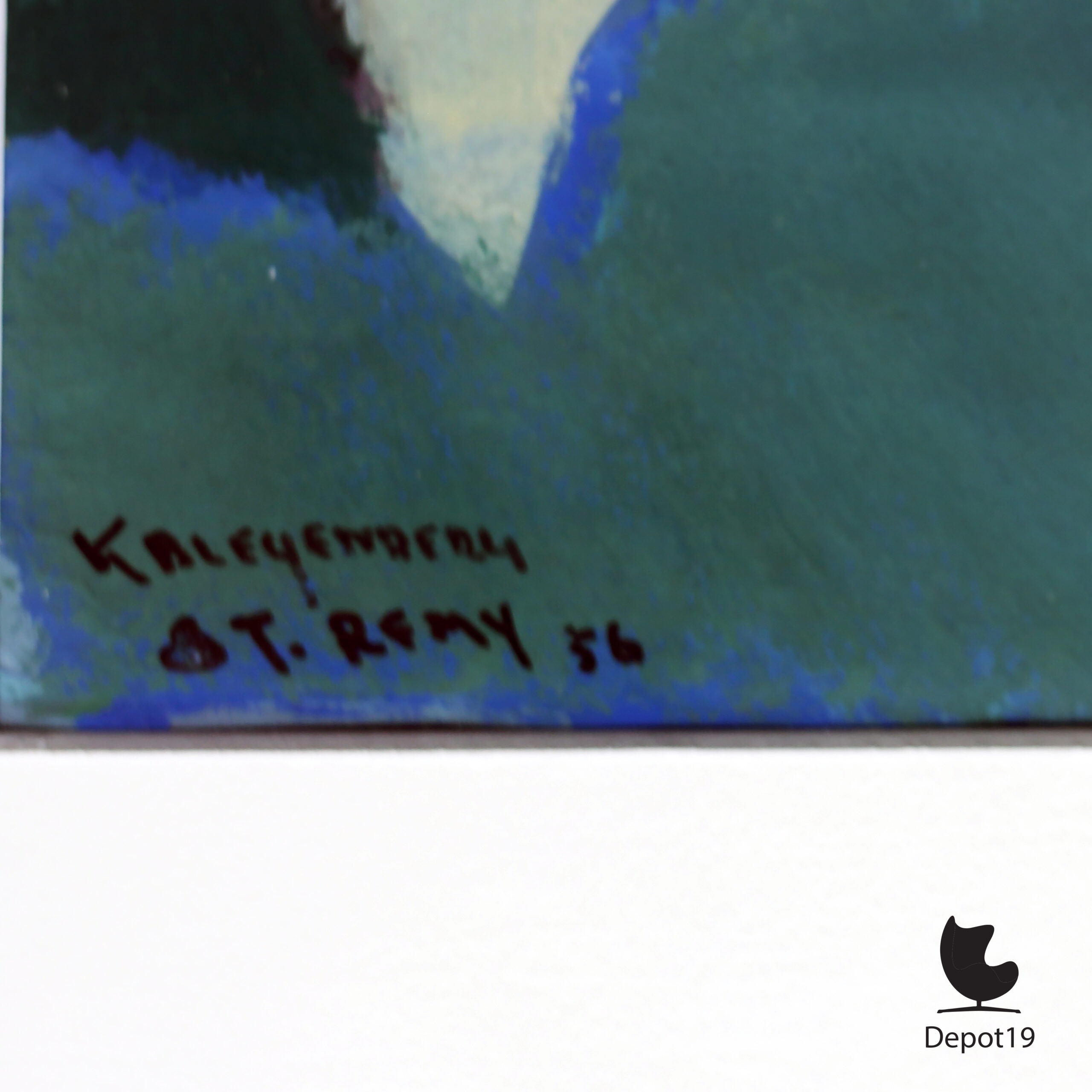 Karel Bleijenberg Landschap bij St Rémy de Provence gouache op papier 1956 signature