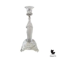 Val Saint Lambert Maria kandelaar persglas kaarsenstandaard Art Nouveau ca 1910 3