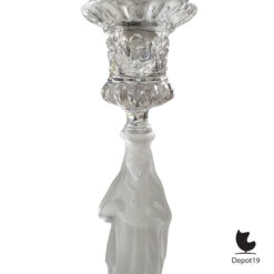 Val Saint Lambert Maria kandelaar persglas kaarsenstandaard Art Nouveau ca 1910 7