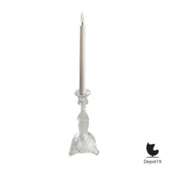 Val Saint Lambert Maria kandelaar persglas kaarsenstandaard Art Nouveau ca 1910 9