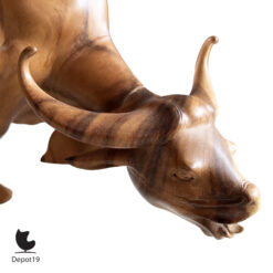 Balinese houten sculptuur waterbuffel berijders 8