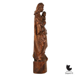 Val Gardena sculptuur Maria en Kind handgesneden 40 cm 3