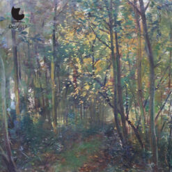 Alternative view of Willem Korteling olieverf bospad "Licht in duisternis" voor 1950