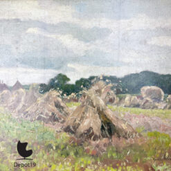 Andries Verleur korenschoven olieverfschilderij