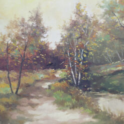 Boslandschap-Olieverfschilderij-Wolfheze-Lansaat-JFA