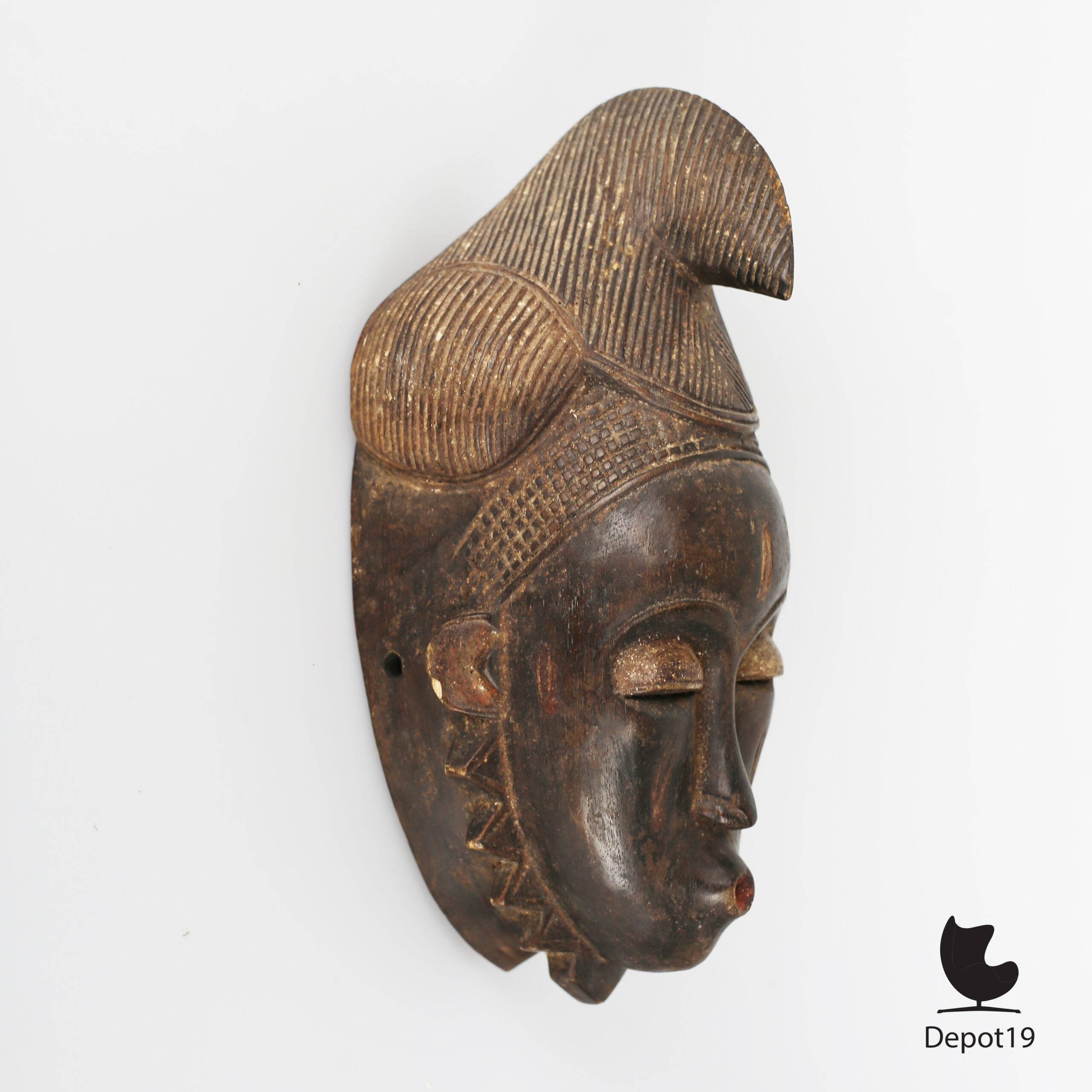 Afrikaans Baule Masker Houten Masker Ivoorkust ca 1950 side