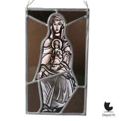 Annemiek Punt gebrandschilderd glas in lood Maria en Kind 1990s