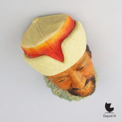 Bossons Himalayan wandkop handbeschilderd karakterhoofd uit gips Engeland 1966