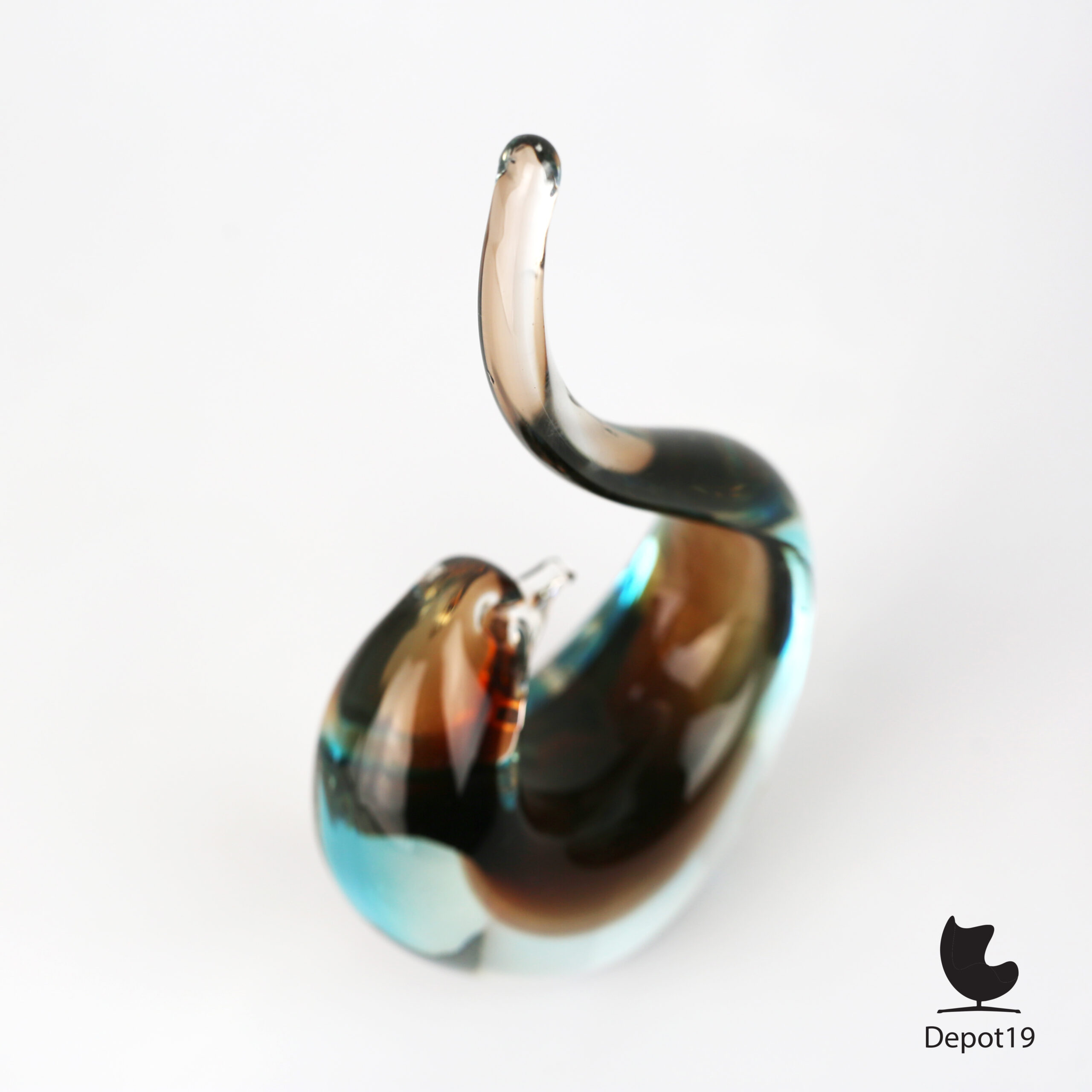 FM Ronneby glazen vogel Zweden handgeblazen studioglas ca 1960 - Afbeelding 2