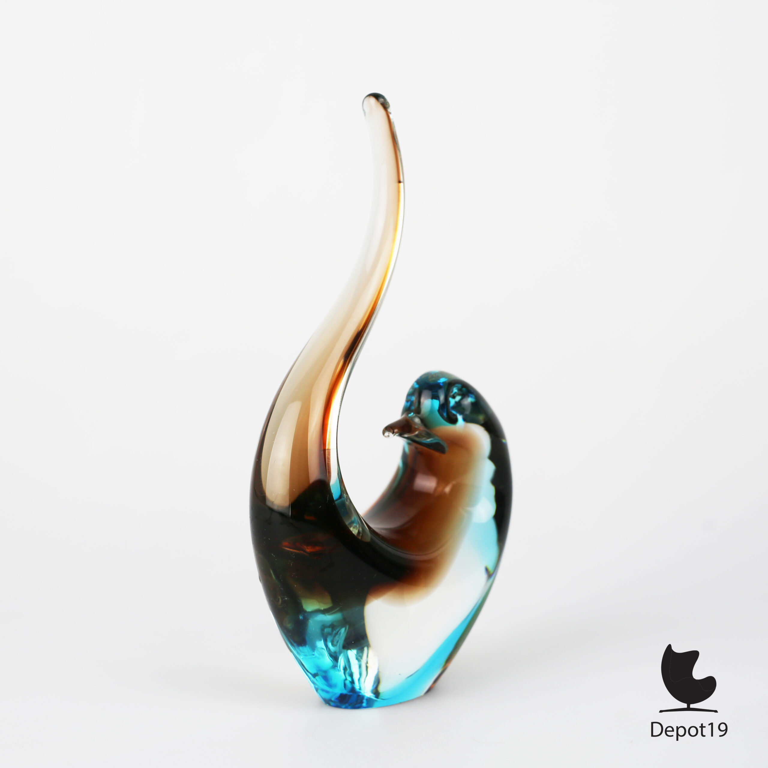 FM Ronneby glazen vogel Zweden handgeblazen studioglas ca 1960 - Afbeelding 4