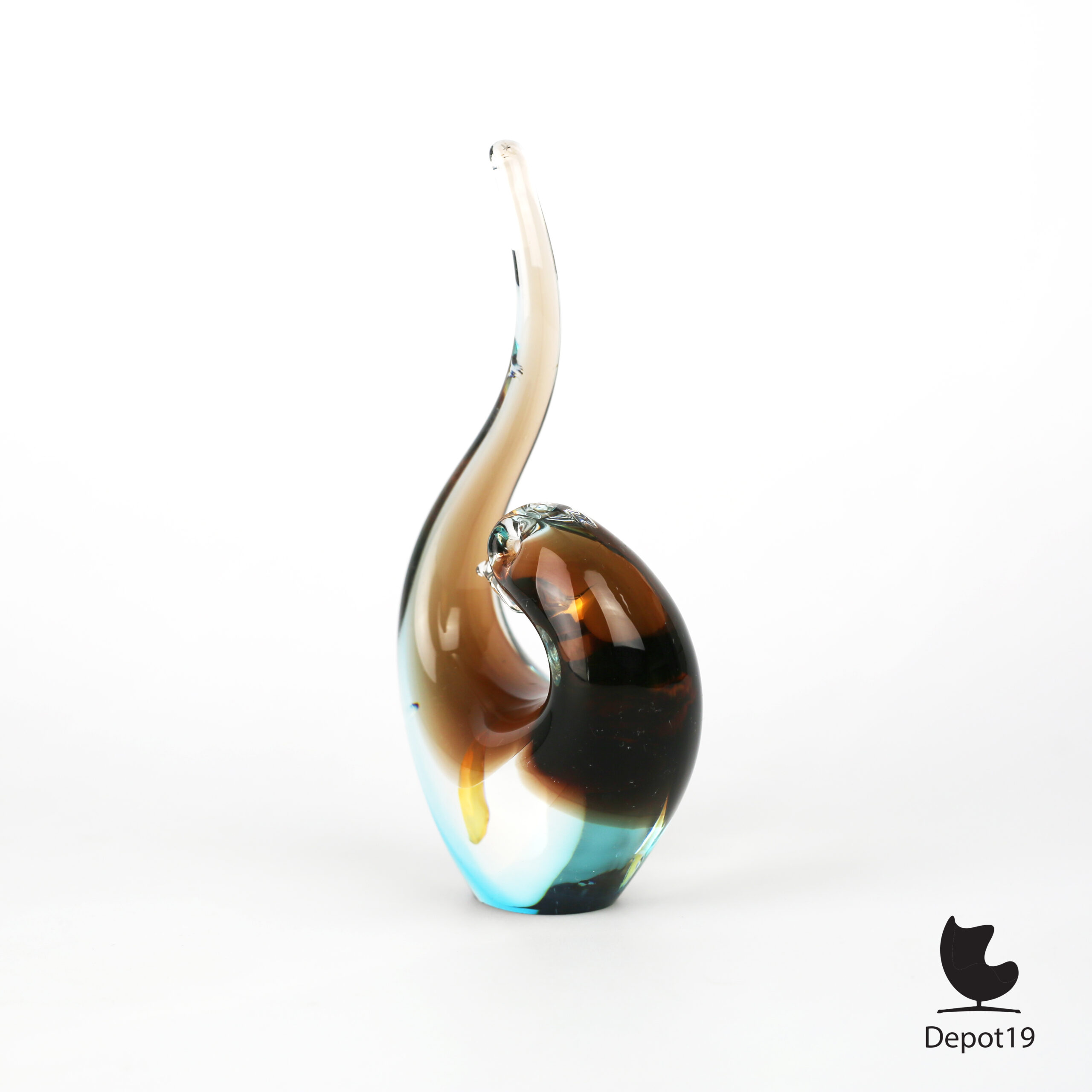 FM Ronneby glazen vogel Zweden handgeblazen studioglas ca 1960 - Afbeelding 5