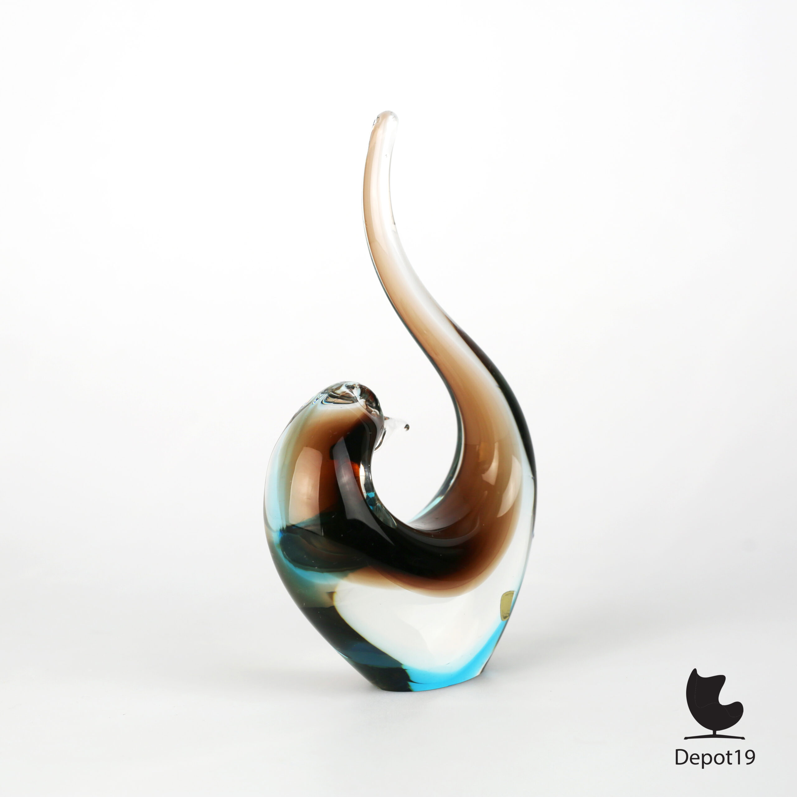 FM Ronneby glazen vogel Zweden handgeblazen studioglas ca1960 3