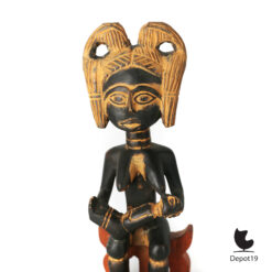 Ghanese houtsculptuur Akan vormgeving vrouw met kind ca1960 6