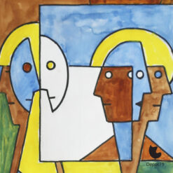 Henk Zweerus Abstract gouache 