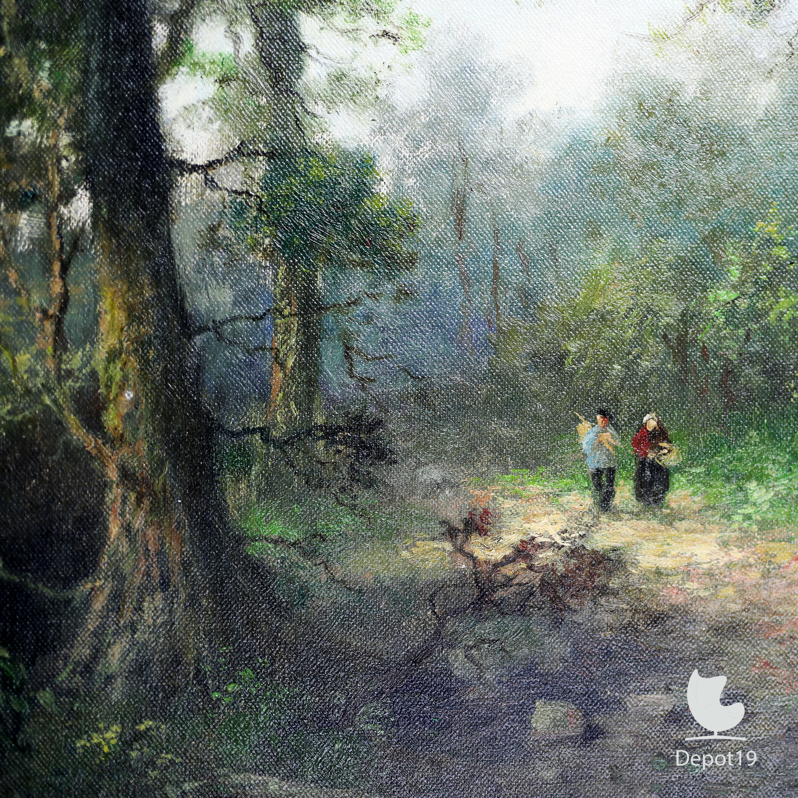 Hermanus Johannes Veger Bospad met twee wandelaars detail 2