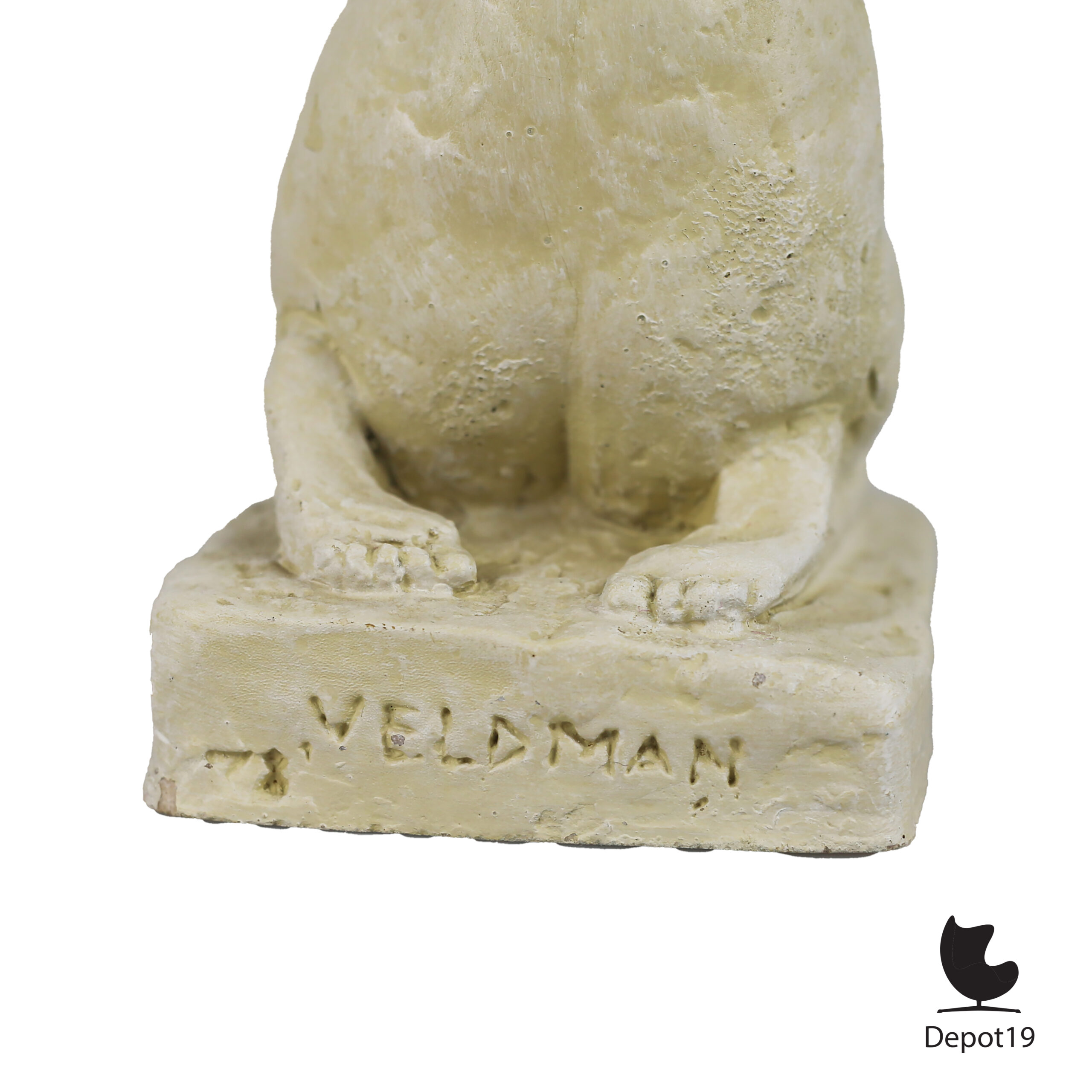 Jeanine Veldman Moeder Kind beeld gegoten gips 1978 - Afbeelding 6