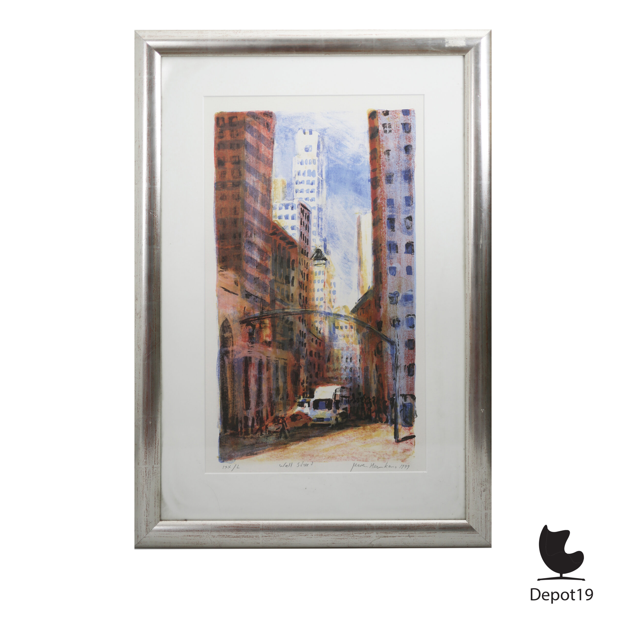 Jeroen Hermkens Wall Street Gesigneerde litho 1999 1