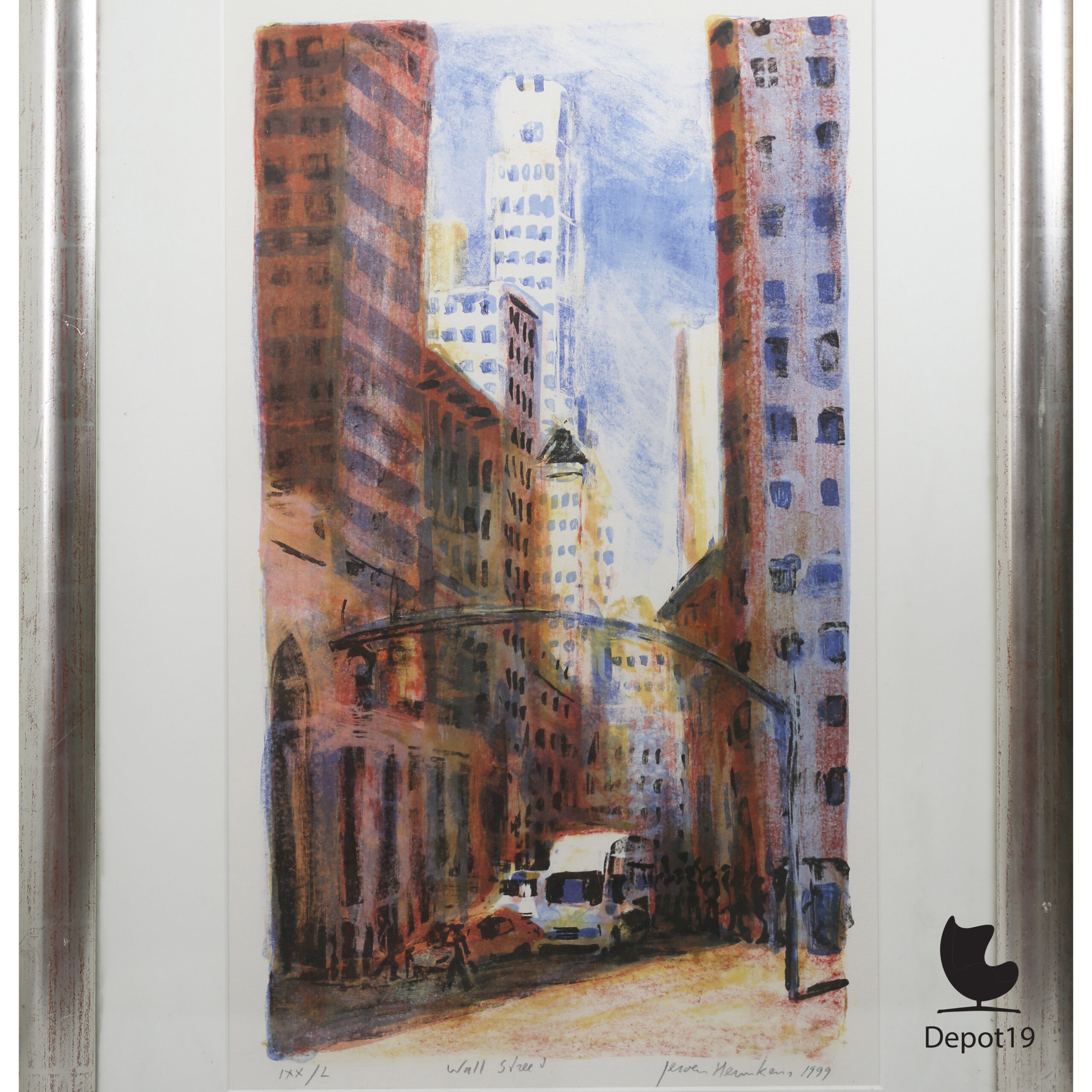 Jeroen Hermkens Wall Street Gesigneerde litho 1999 2