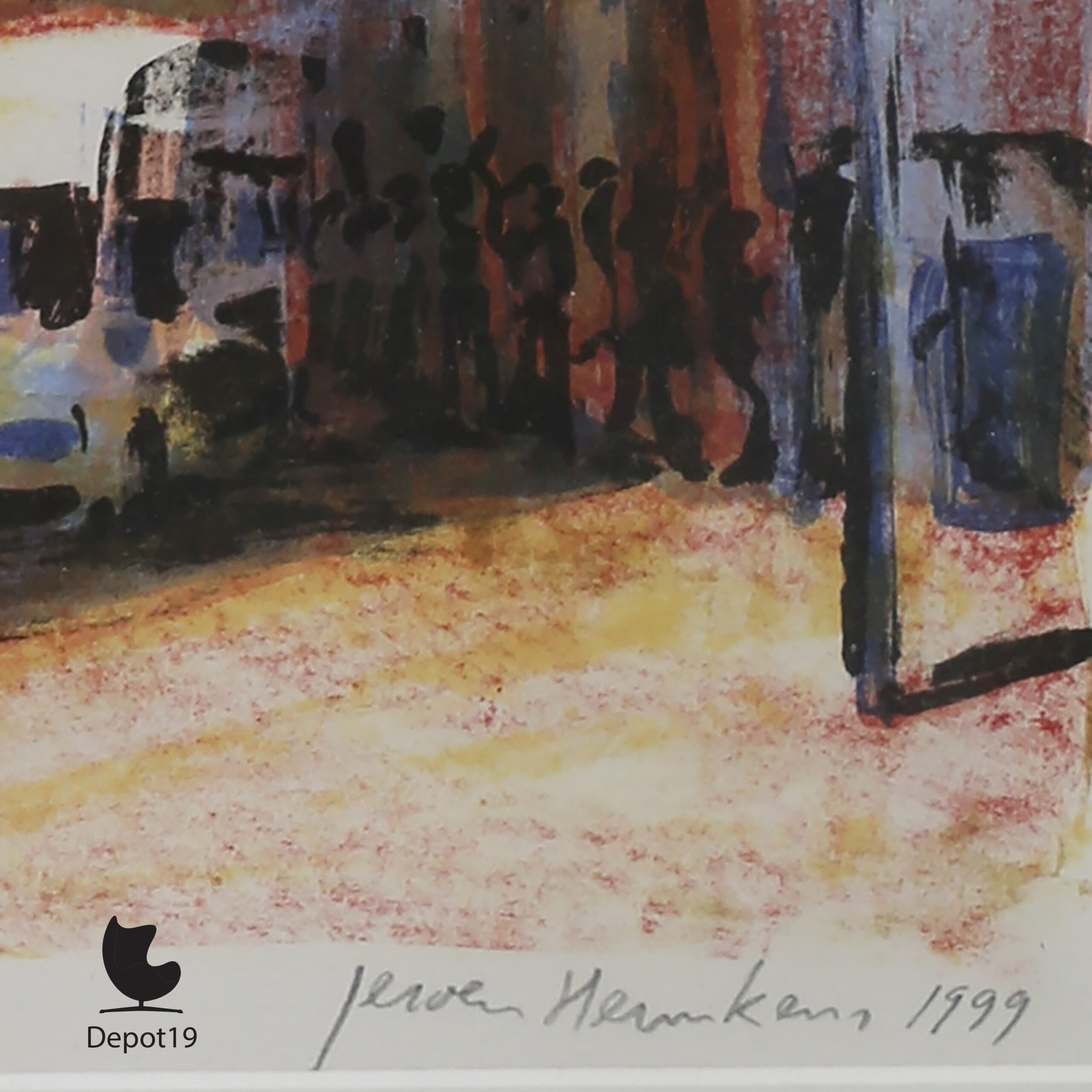 Jeroen Hermkens Wall Street Gesigneerde litho 1999 signature