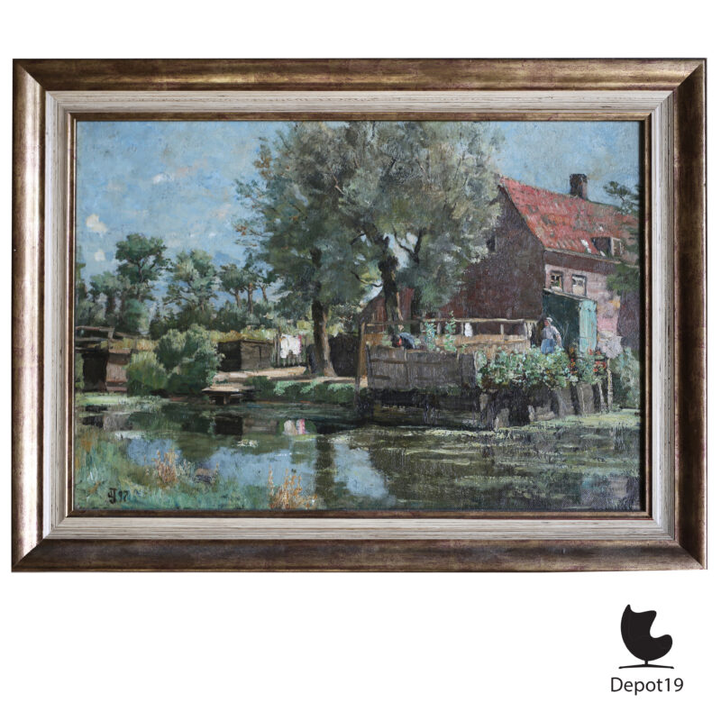 Johan Antonie de Jonge Tuinieren Olieverf 1897 overzicht 1