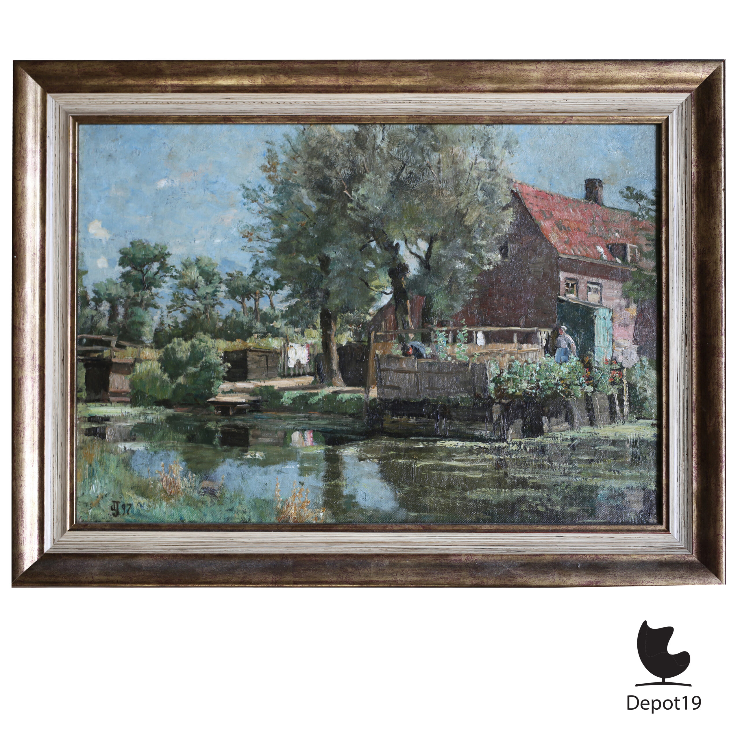 Johan Antonie de Jonge Tuinieren Olieverf 1897 overzicht 1