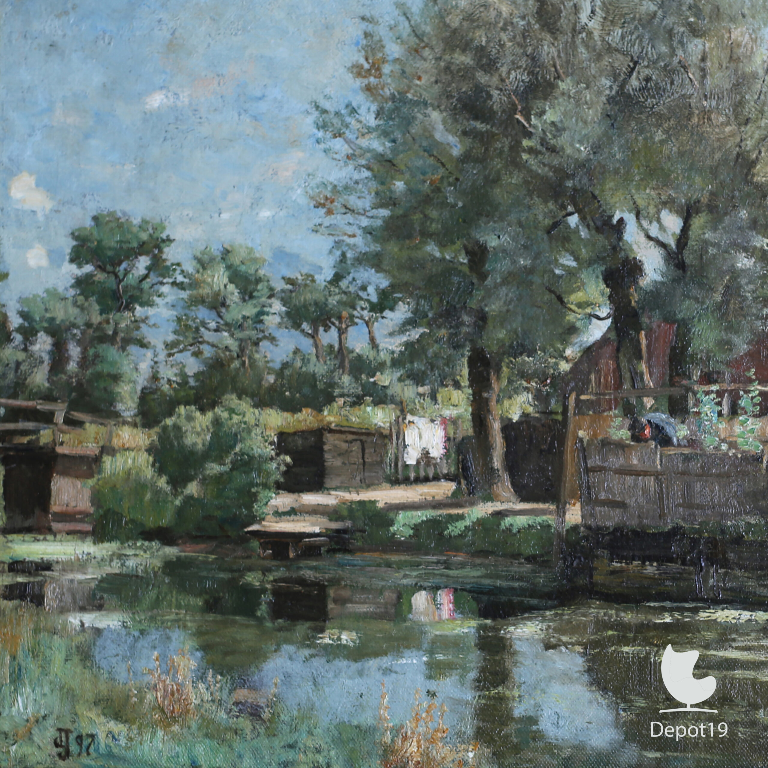 Johan Antonie de Jonge Tuinieren Olieverf 1897 5