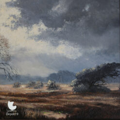 Johan Ebregt Donkere Wolken Boven de Hei olieverf op board 4