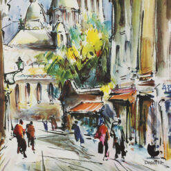 Marius Girard Montmartre kunstdruk Rue Chevalier de la Barre detail