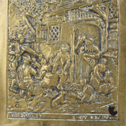 Ostade Koperreliëf De Vioolspeler naar Adriaen van Ostade ca1950 3