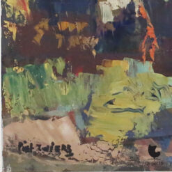 Piet Zwiers Het Bospad olieverf schilderij landschap 1950s signature