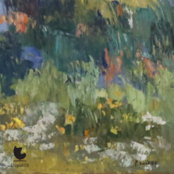 Piet Zwiers Weerribben landschap schilderij olieverf op doek Giethoorn 1950s signature