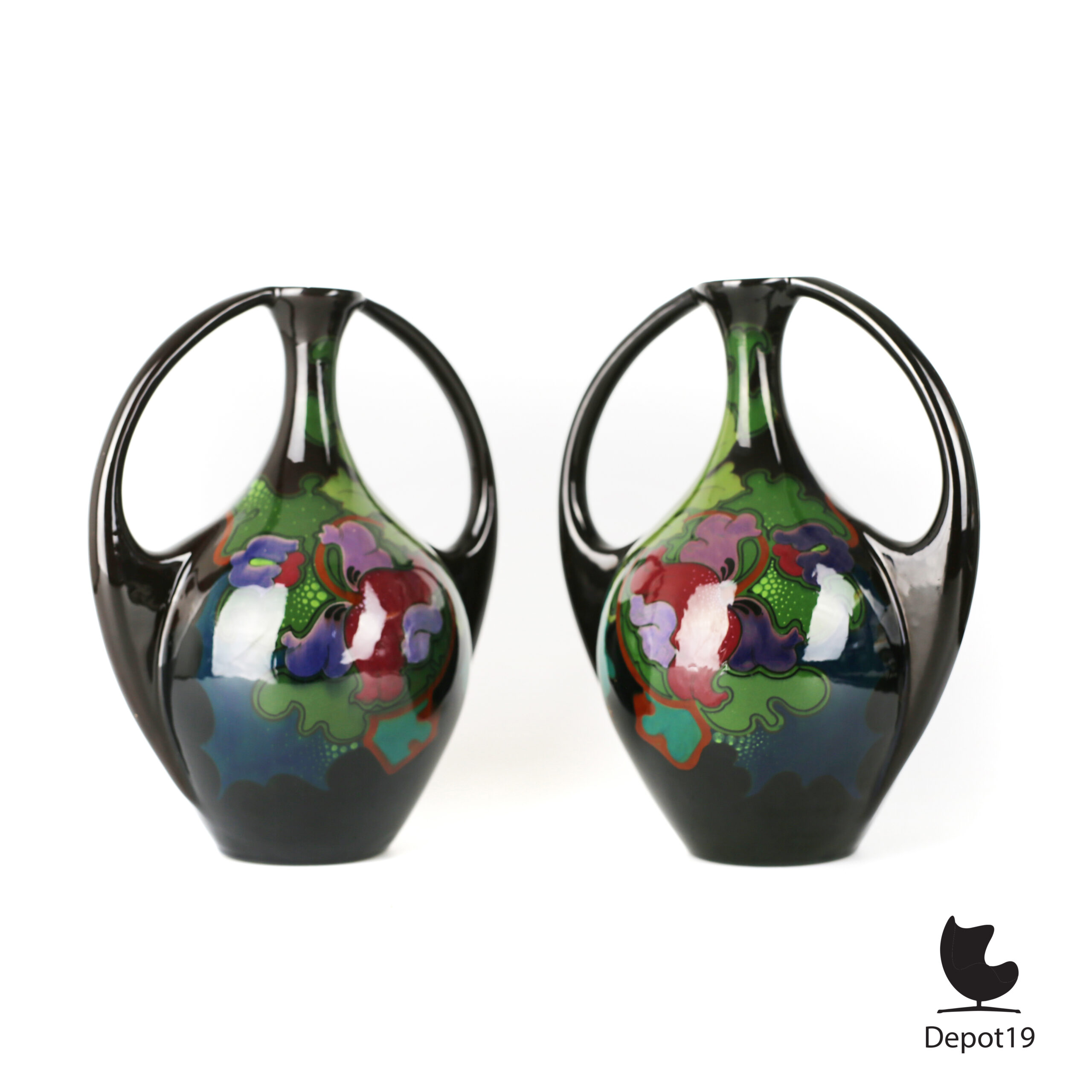 Regina Gouda 333 vazen set van twee Uni ca 1930 3