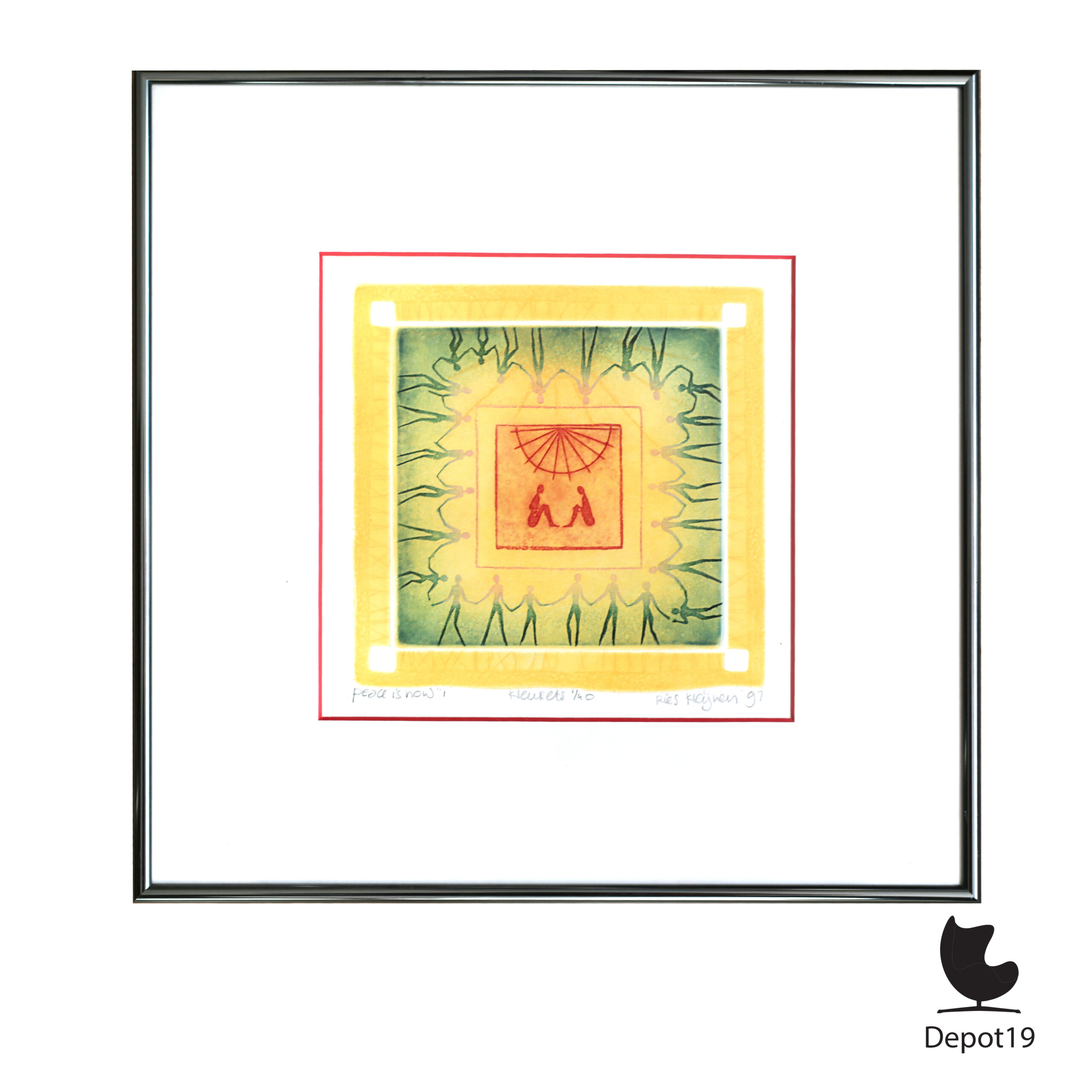 Ries Kleijnen kleurenets Peace is Now 1991 1