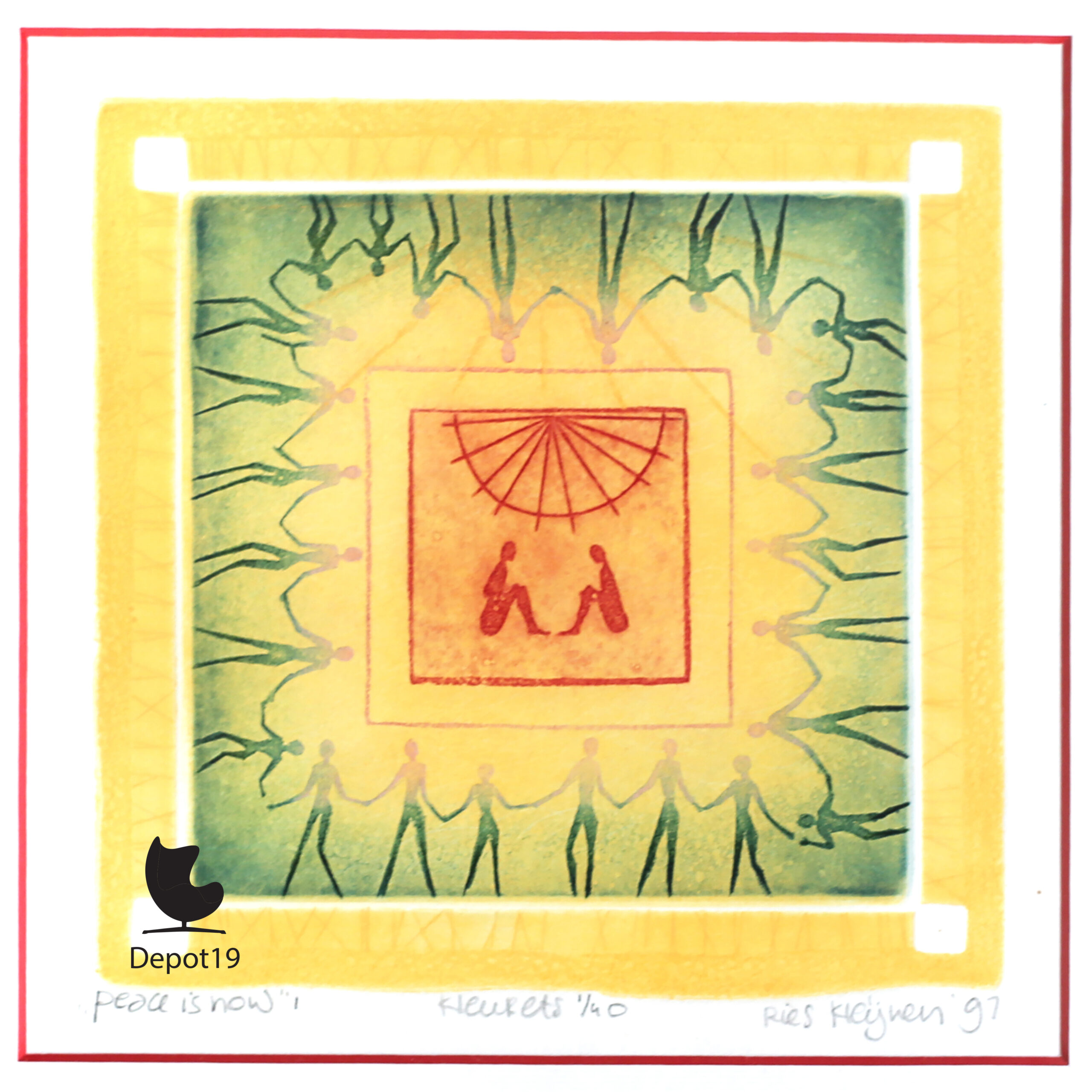 Ries Kleijnen kleurenets Peace is Now 1991 3