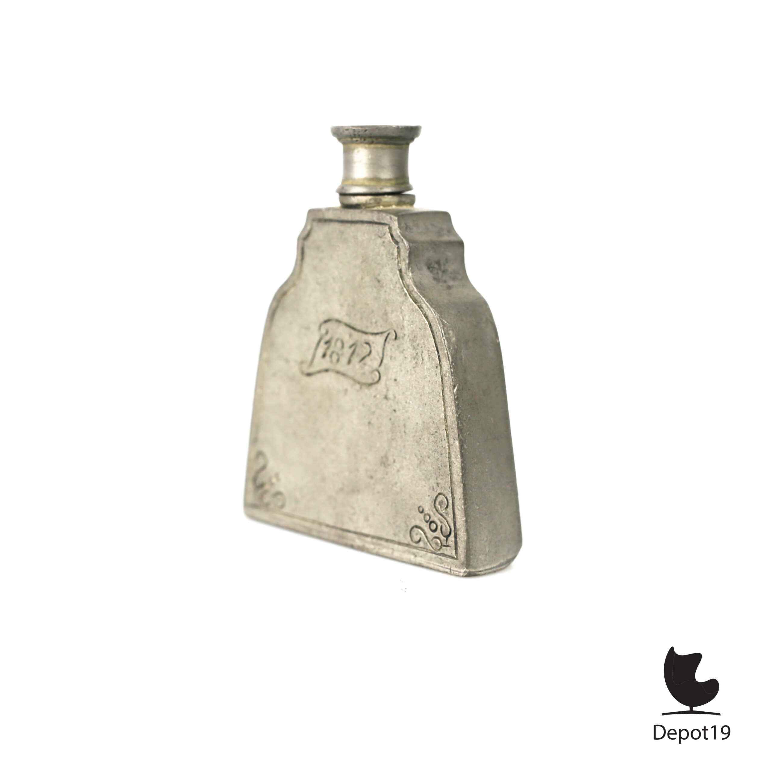 Rouppe van der Voort tinnen flesje uit 1812 - Afbeelding 2