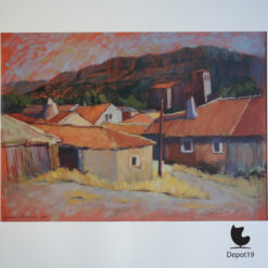 Ruud Ritsma Bergdorpje Provence zuid-Frankrijk Gouache 1995 2