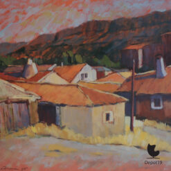 Ruud Ritsma Bergdorpje Provence zuid-Frankrijk Gouache 1995 3