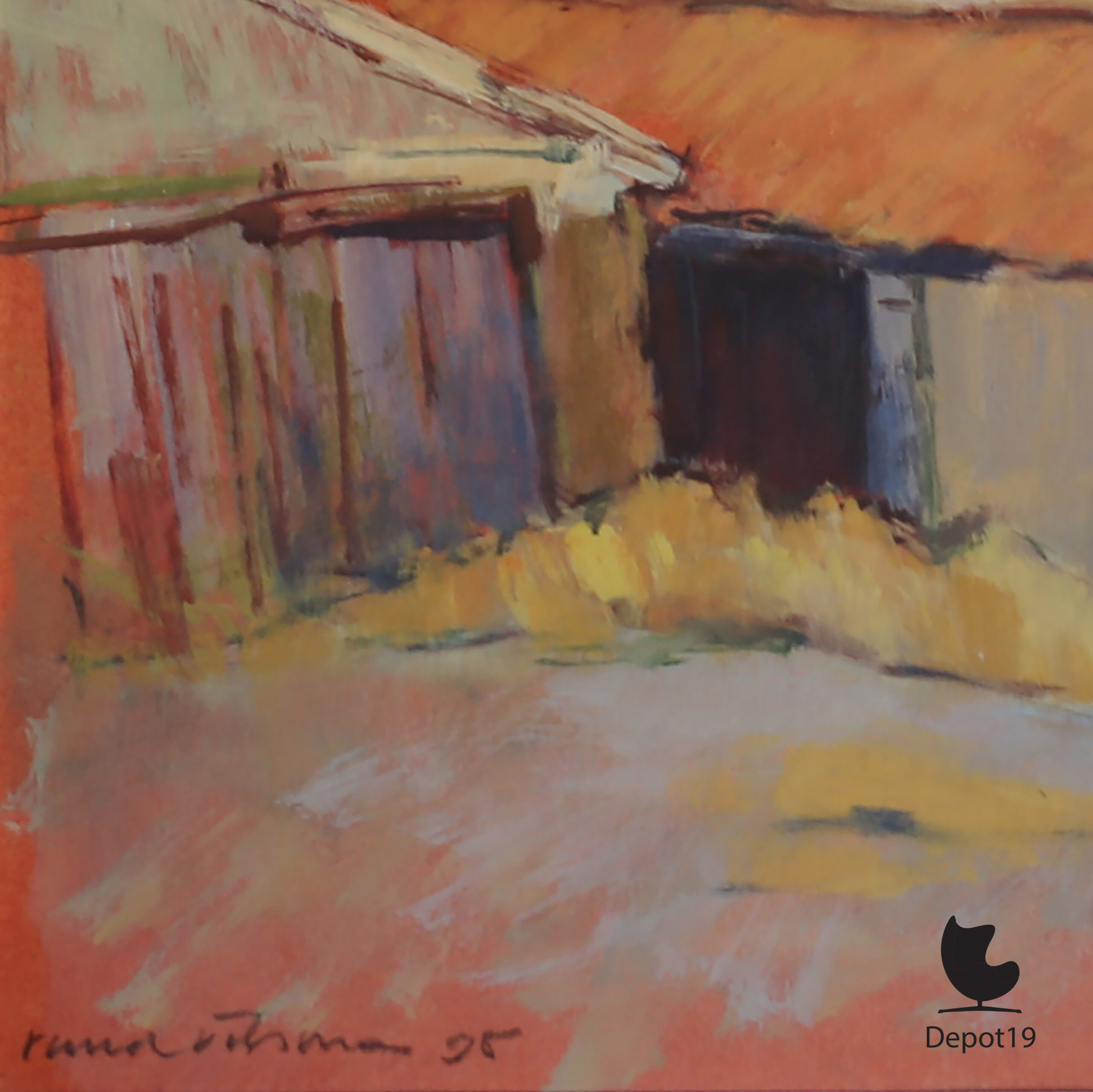 Ruud Ritsma Bergdorpje Provence zuid-Frankrijk Gouache 1995 5